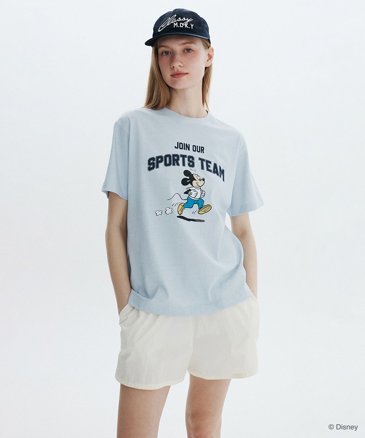 클로브(CLOVE) [26SM clove] Mickey_Sports T-Shirt (Light Blue)