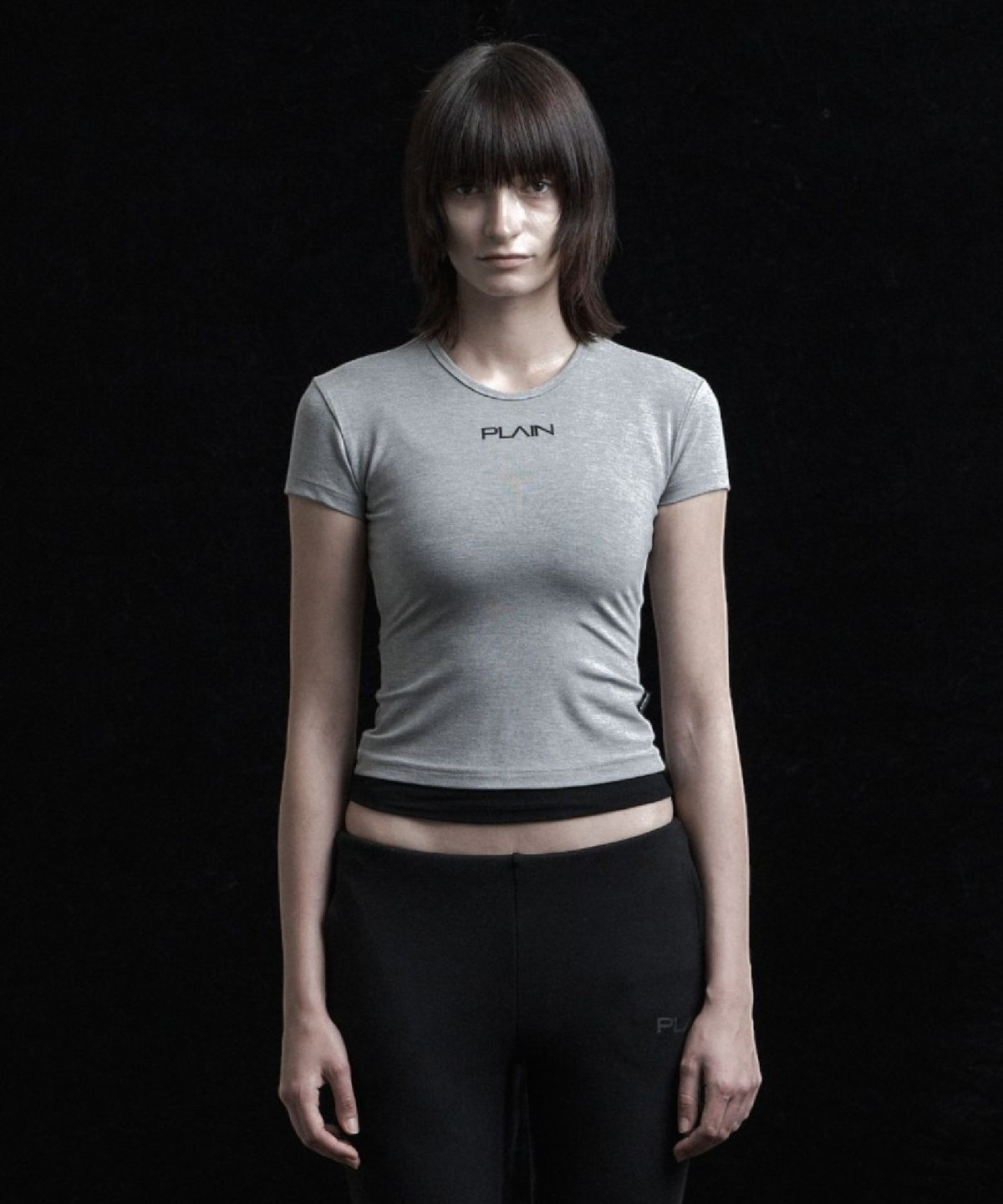 시너진(SYNERJYN) PLAIN BASIC SHORT SLEEVE MELANGE
