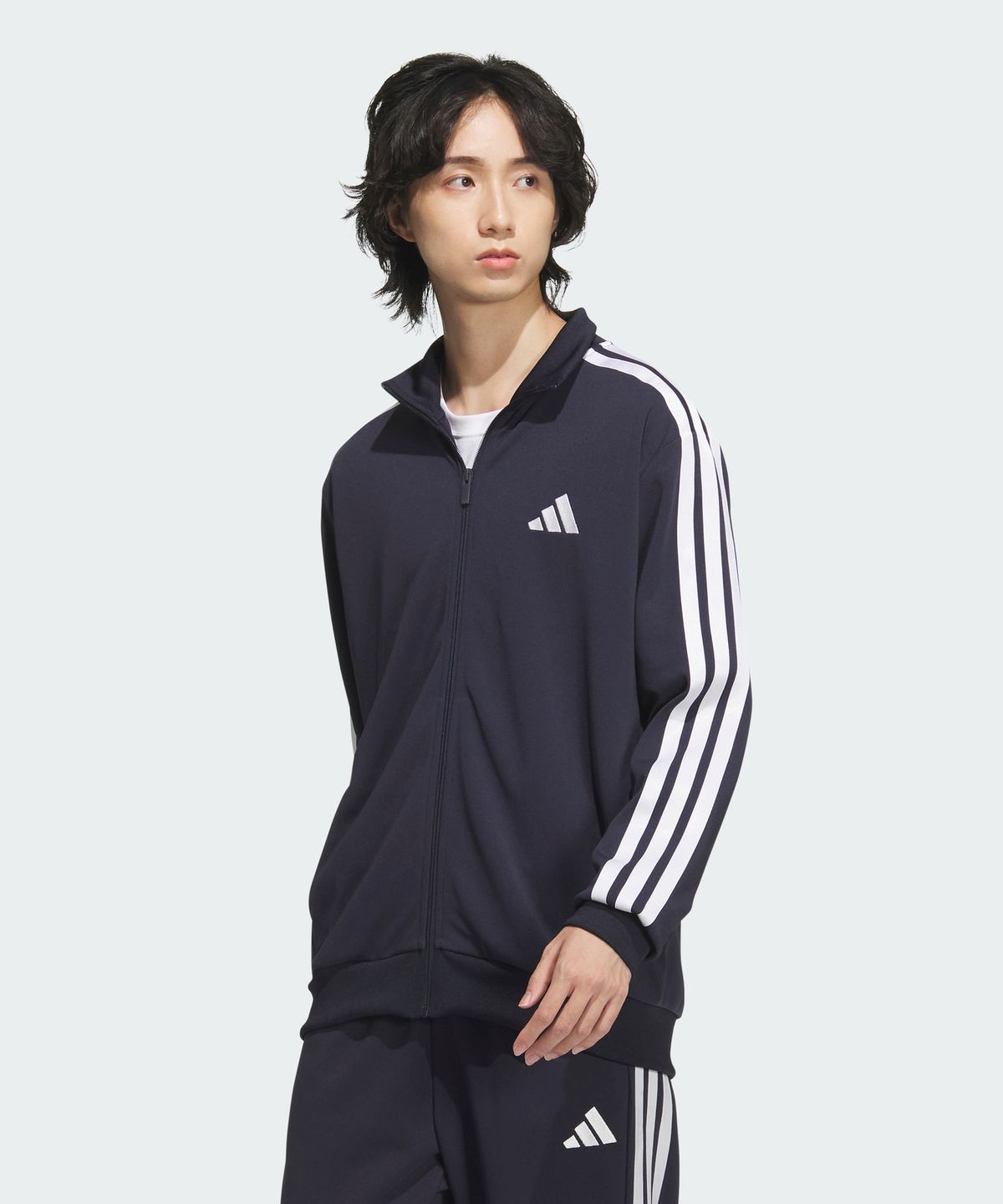 아디다스(ADIDAS) 3S 레귤러 핏 더블니트 트랙 재킷 JV6978