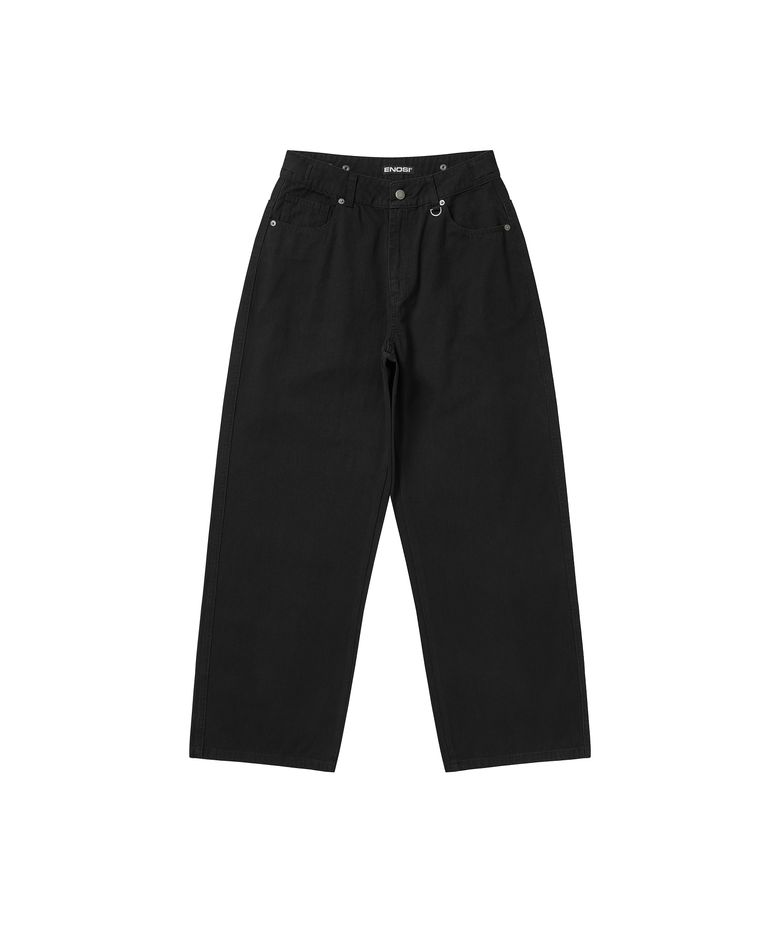 Starlight Buckle Wide Pants Black