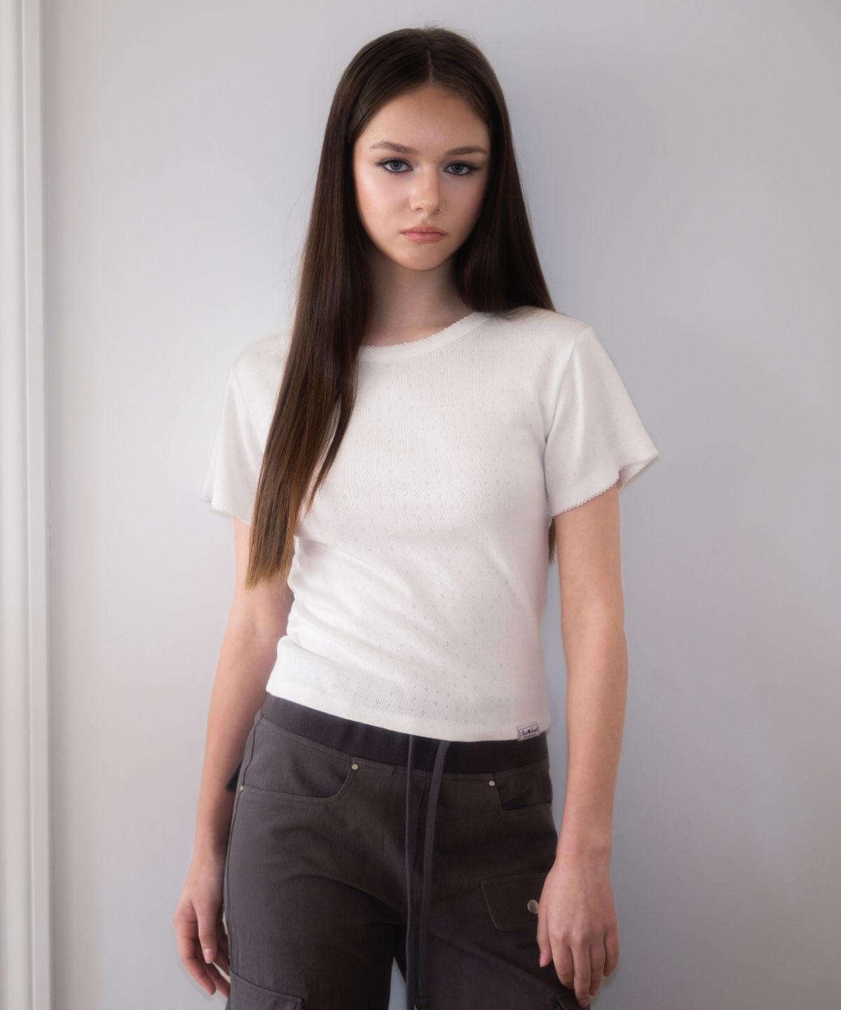 로제프란츠(ROSEFRANTZ) Soft Punching Lace T-shirt [Ivory]