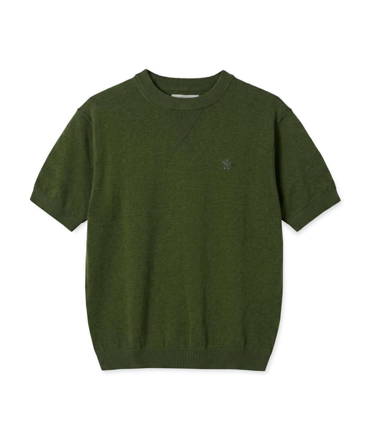 에든버러클럽(EDINBURGH CLUB) COOL LINEN HALF-SLEEVE KNIT (KHAKI)