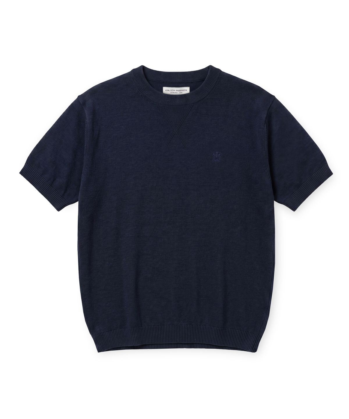 에든버러클럽(EDINBURGH CLUB) COOL LINEN HALF-SLEEVE KNIT (NAVY)
