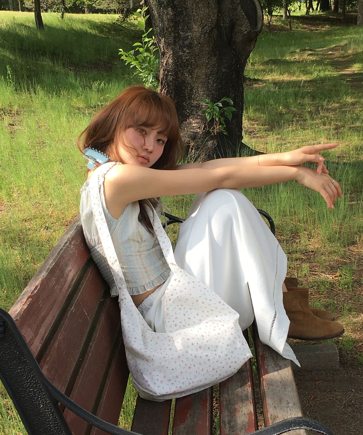 벵디(VENGDI) Momo Eco Bag_Flower White