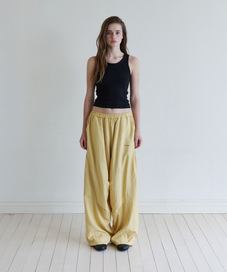 MAC CURVED MESH NYLON PANTS_YELLOW