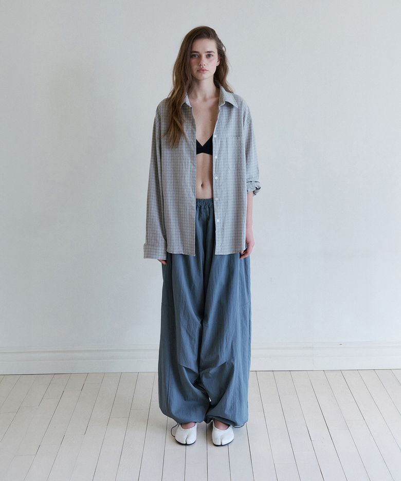 MAC CURVED MESH NYLON PANTS_CHARCOAL