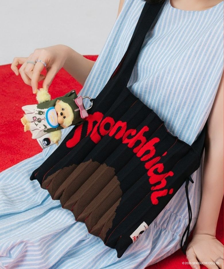 Lucky Pleats Knit Cross Body Monchhichi (ALL)