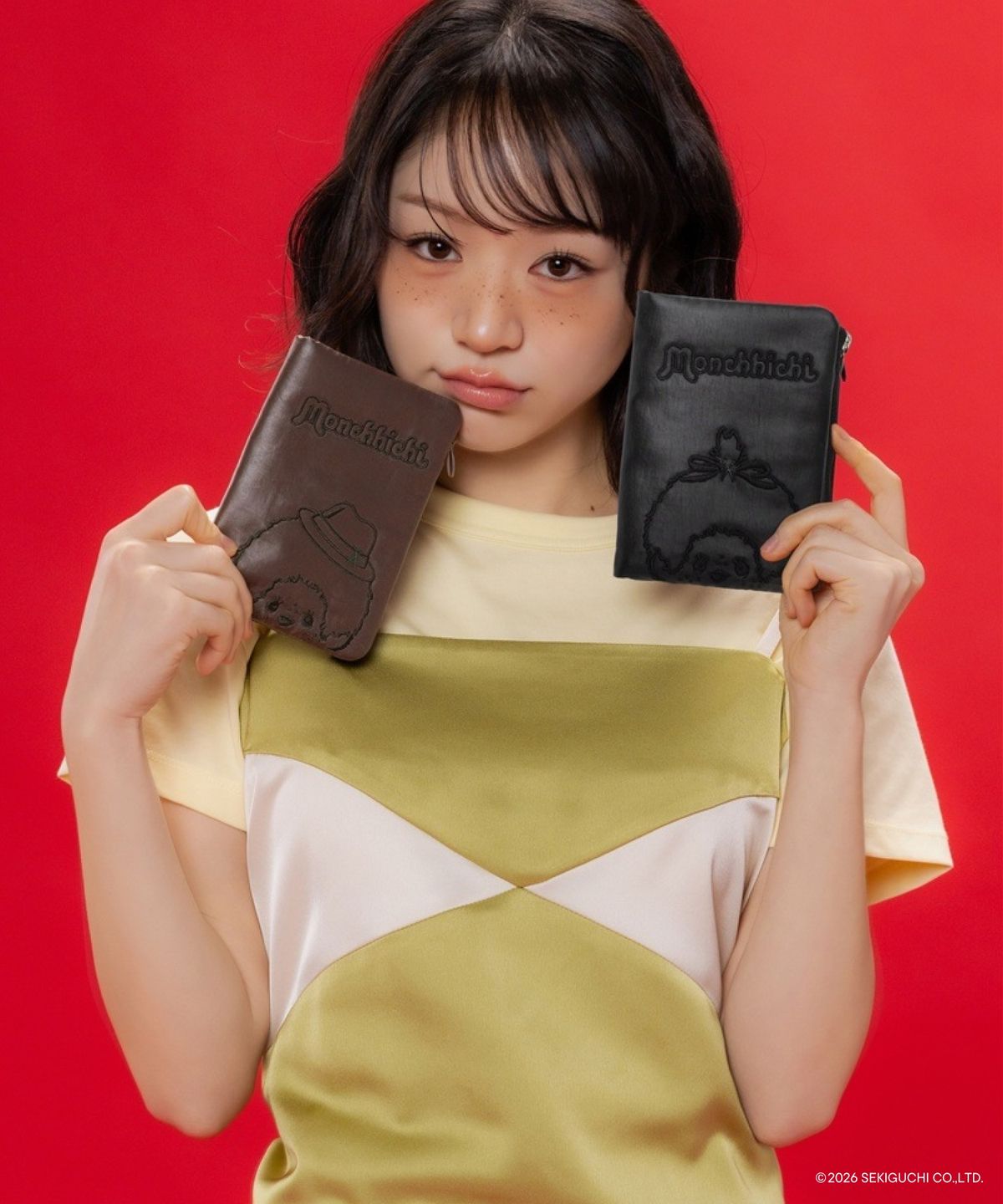 조셉앤스테이시(JOSEPH&STACEY) Travel Wallet Monchhichi Girl Black