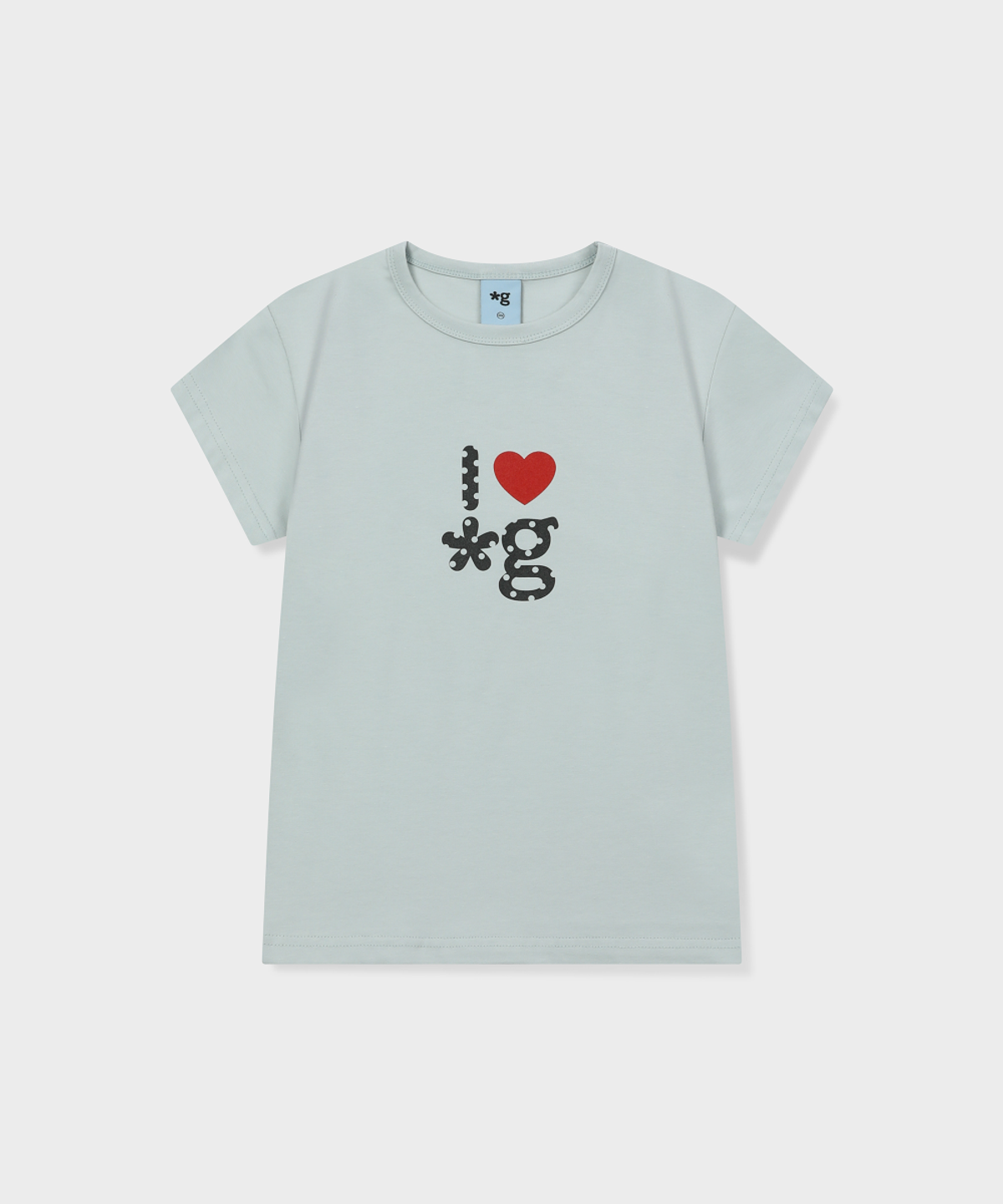 글런든(GRUNDEN) HEART LOGO T-SHIRT (PISTACHIO)