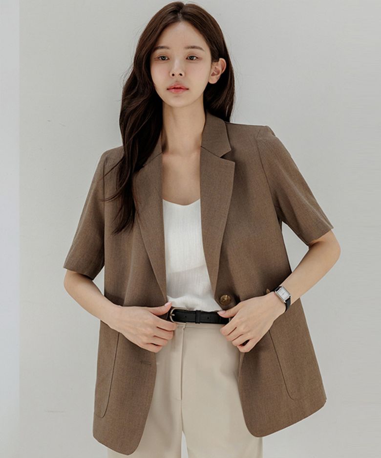 노크턴 쉬폰 레이어드 린넨 자켓_F6S391JK