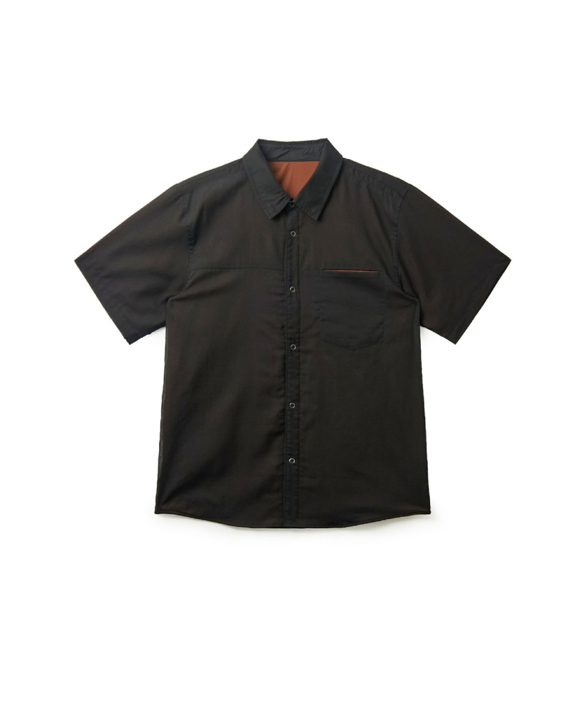 해칭룸(HATCHINGROOM) Reversible Two Face Shirt Black/Orange