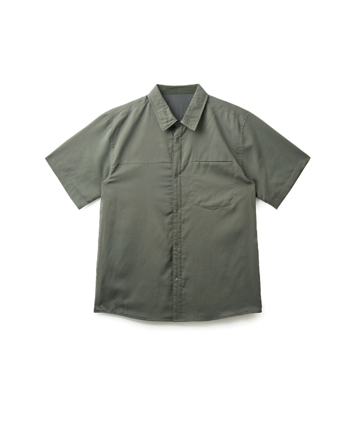 해칭룸(HATCHINGROOM) Reversible Two Face Shirt Sage/Grey