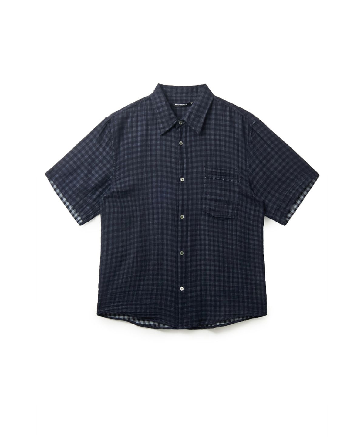 해칭룸(HATCHINGROOM) Shadow Check Shirt Gingham Check Dark Navy