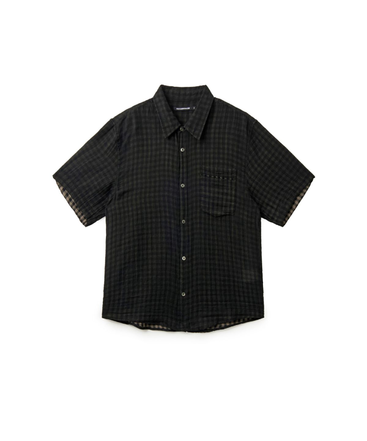 해칭룸(HATCHINGROOM) Shadow Check Shirt Gingham Check Grey Beige