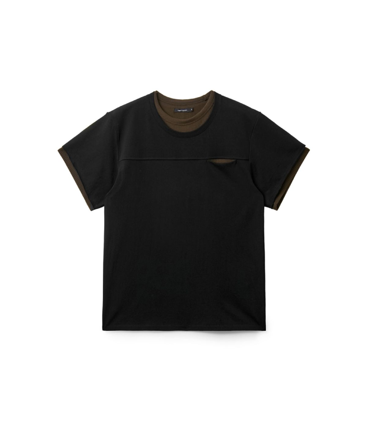 해칭룸(HATCHINGROOM) Double Neck Tee Black