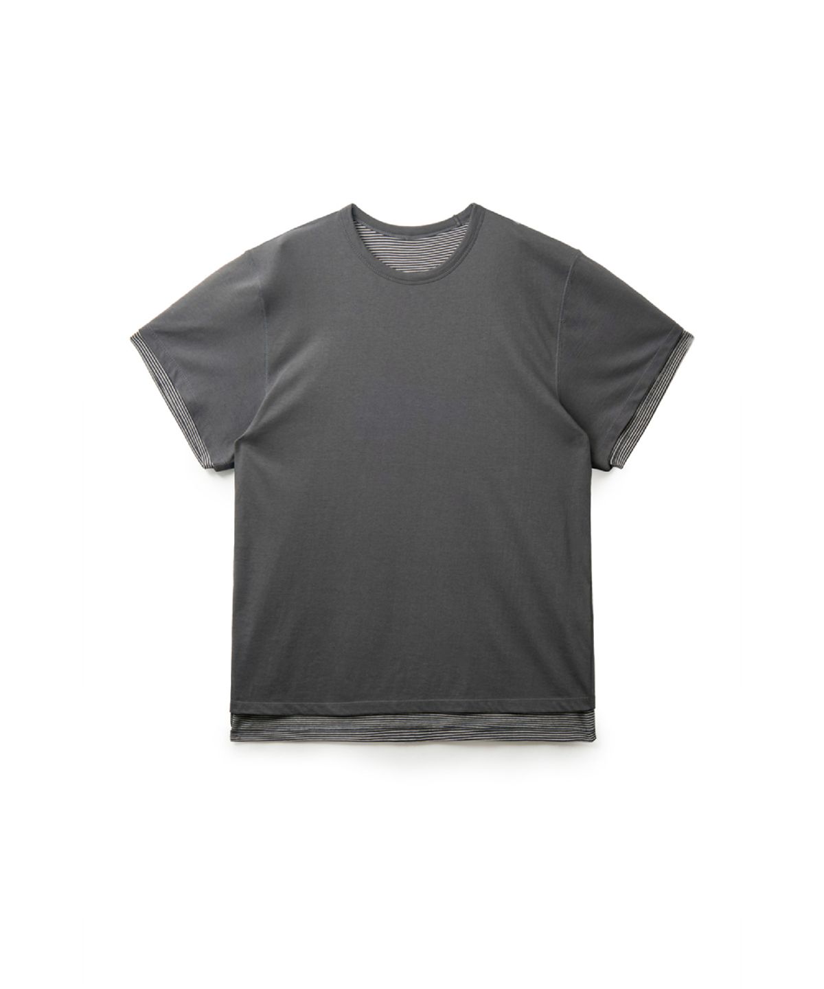 해칭룸(HATCHINGROOM) Two Face Tee 1/2 Charcoal
