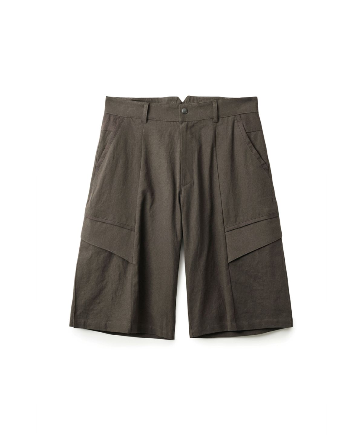 해칭룸(HATCHINGROOM) Flap Shorts Mud Brown