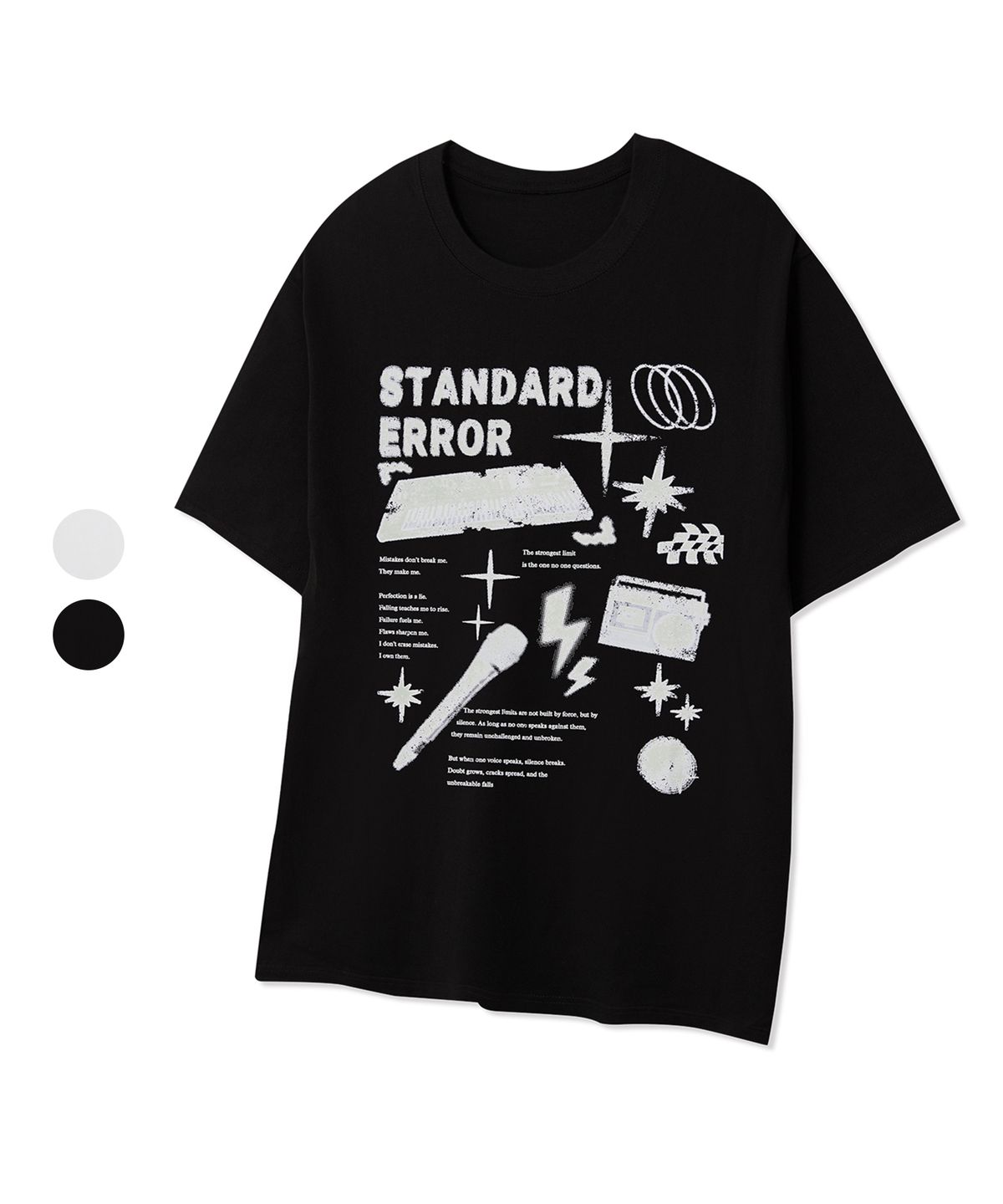 스탠다드에러(STANDARDERROR) 87-STAN257 마이키 레코드 솔리드 반팔 티셔츠 (2color)