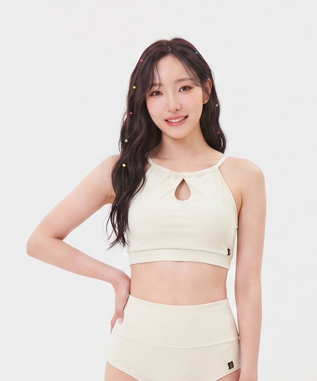 포리즈(PORRIZ) [TOP] [Porry2_샌드아이보리] 베이직 홀터 백리스 브라탑