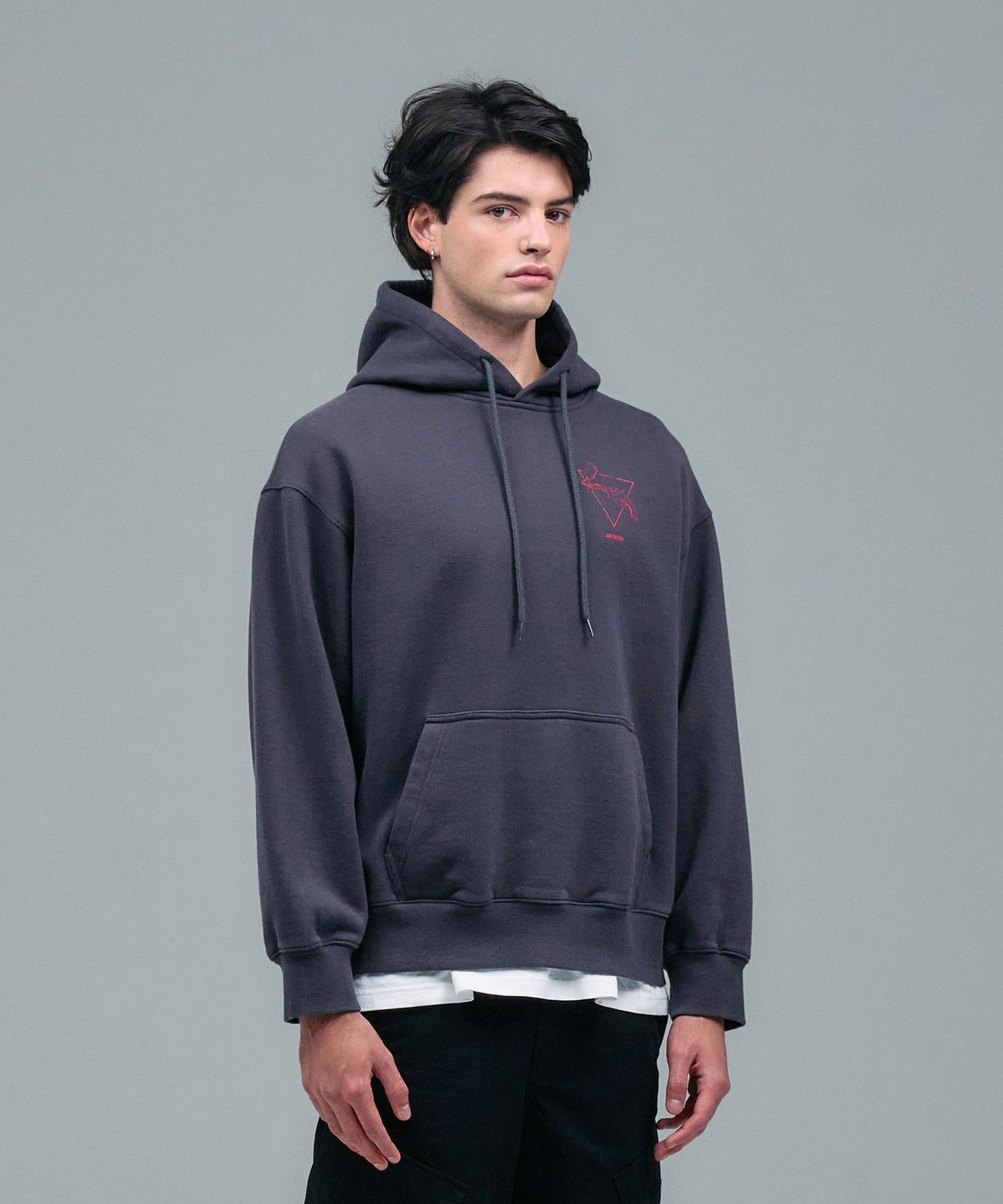 블레민크벨드(VLEMINCKVELD) ANTWERP Spray gun logo Hoodie_Gray, Pink
