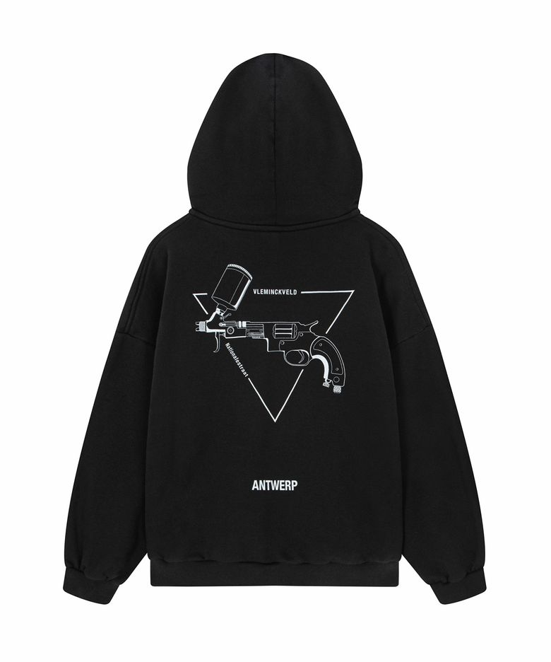 ANTWERP Spray gun logo Box Hoodie_Black, White