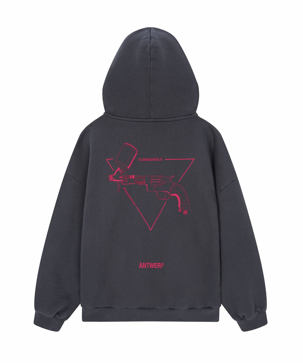 블레민크벨드(VLEMINCKVELD) ANTWERP Spray gun logo Box Hoodie_Gray, Pink