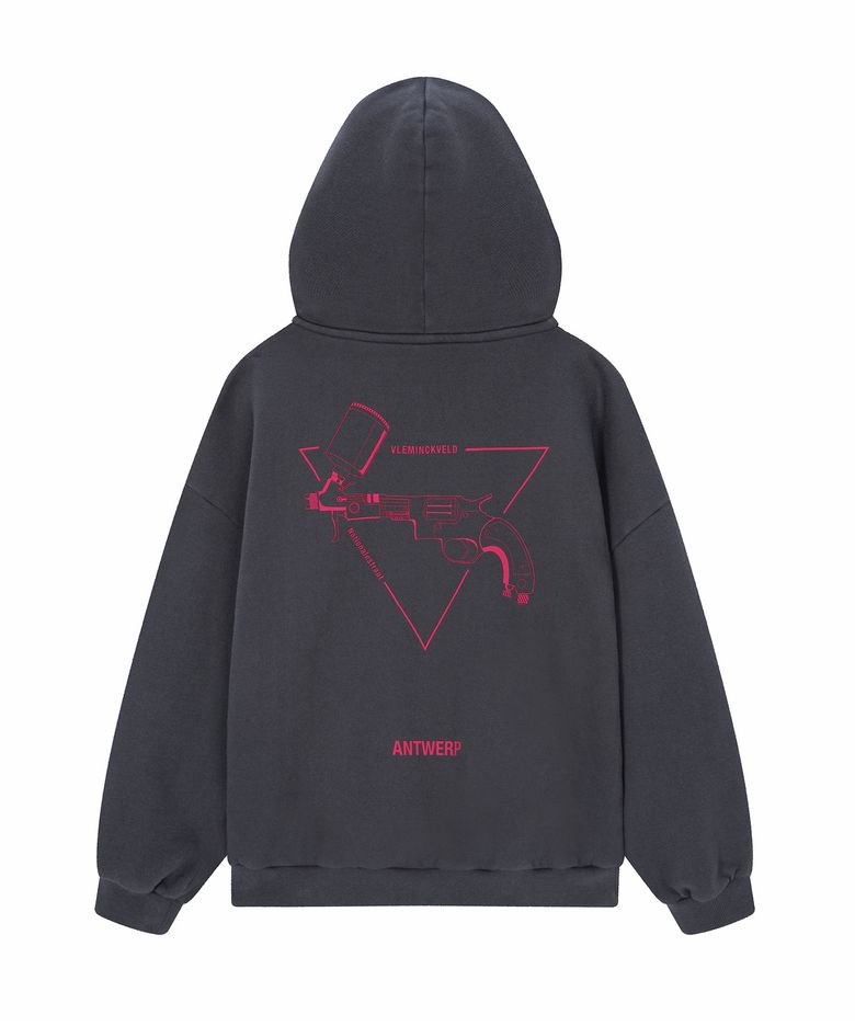 ANTWERP Spray gun logo Box Hoodie_Gray, Pink