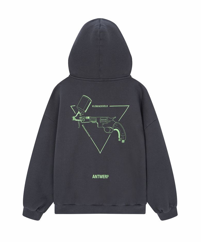 ANTWERP Spray gun logo Box Hoodie_Gray, Green
