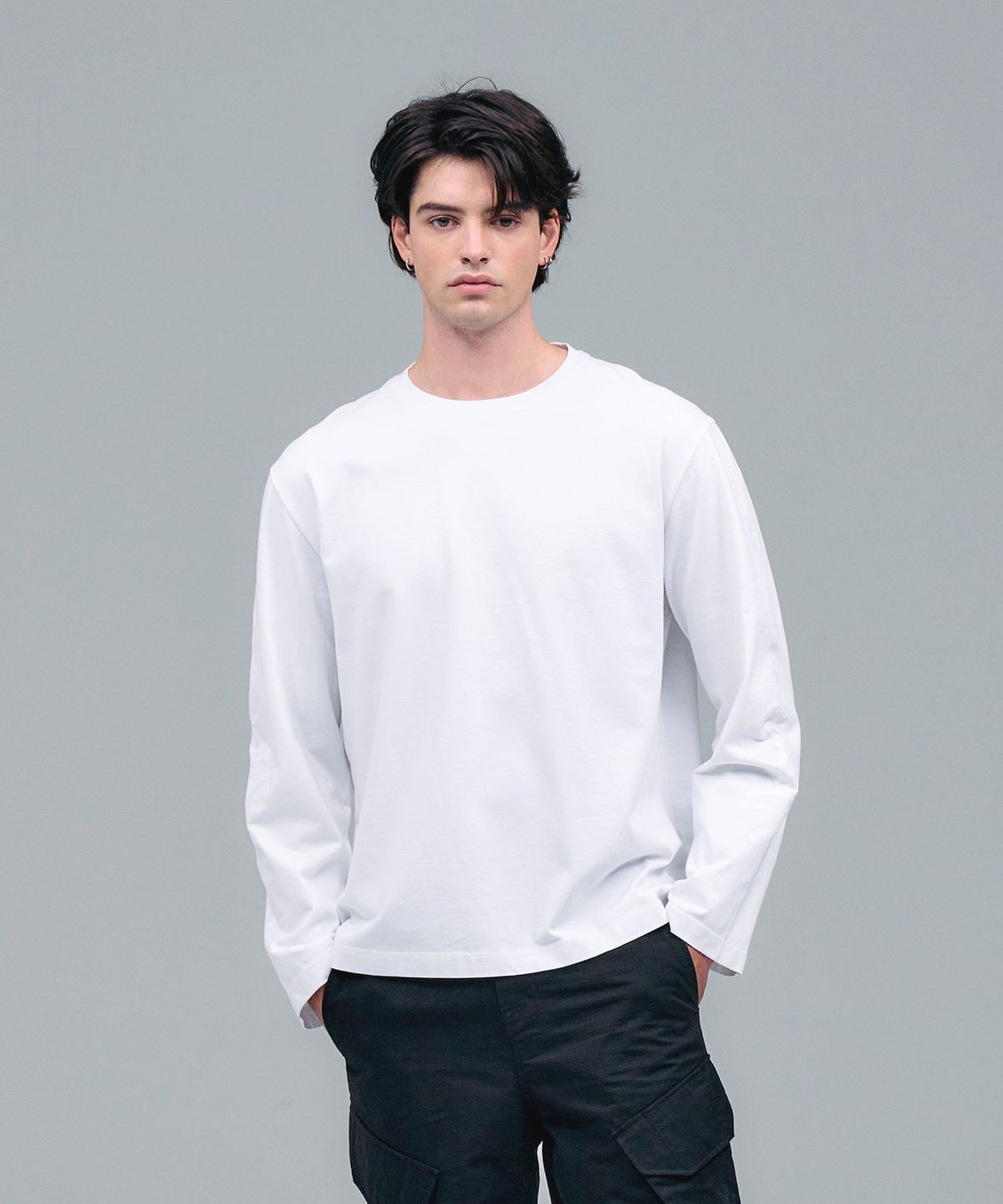 블레민크벨드(VLEMINCKVELD) Sleeve Ink Spray Long sleeve_White, White