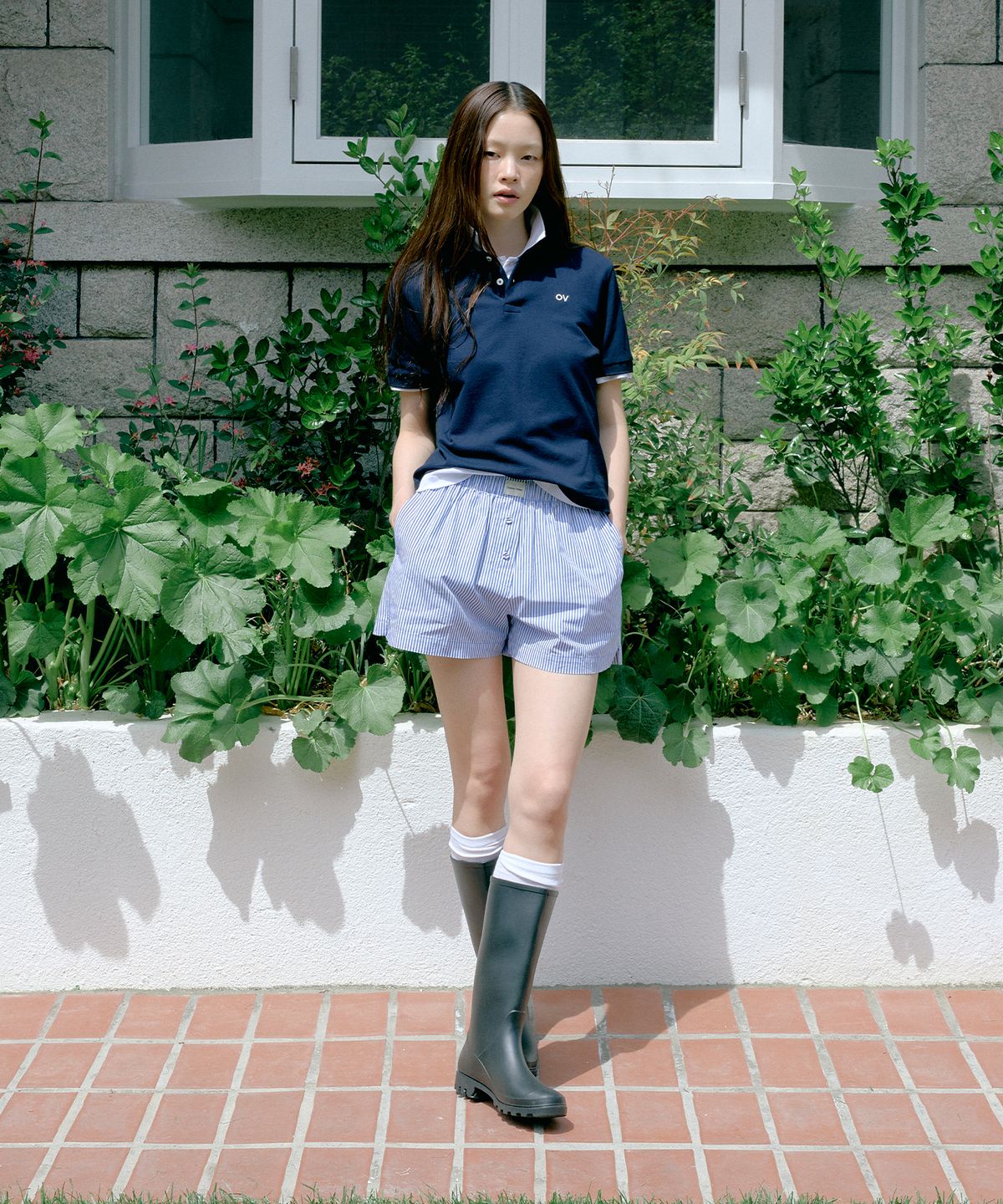 아웃도어 보이스(OUTDOOR VOICES) (W)STRIPE COMFORT BOXER SHORTS (BLUE)