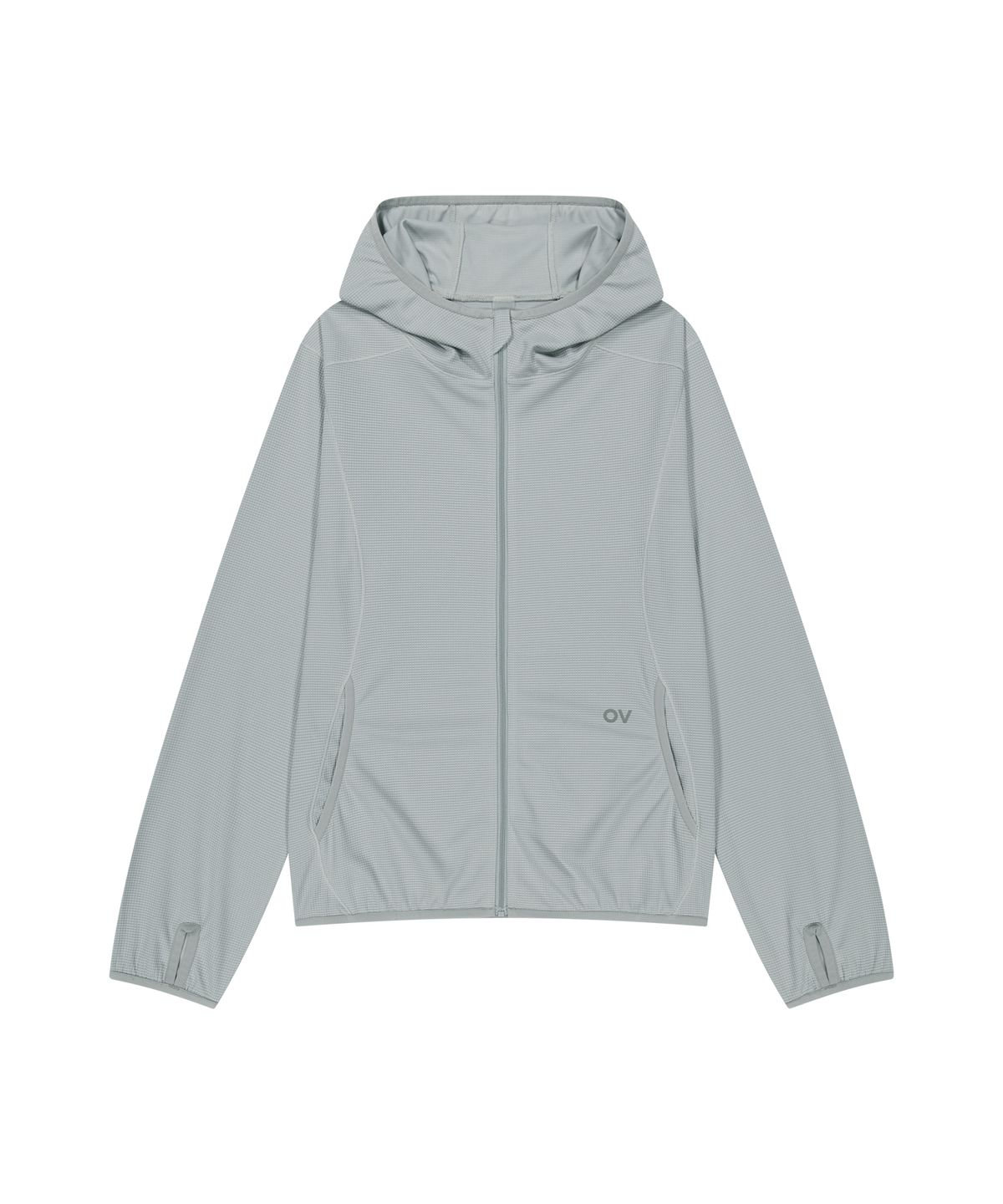아웃도어 보이스(OUTDOOR VOICES) Technol-OV™ GRID AIR MESH ZIP UP HOODIE (GRAY)