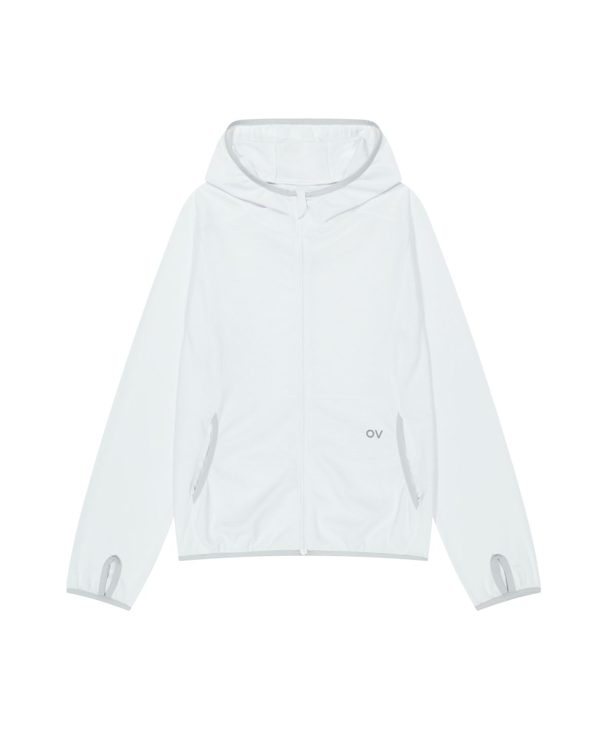 아웃도어 보이스(OUTDOOR VOICES) Technol-OV™ GRID AIR MESH ZIP UP HOODIE (WHITE)
