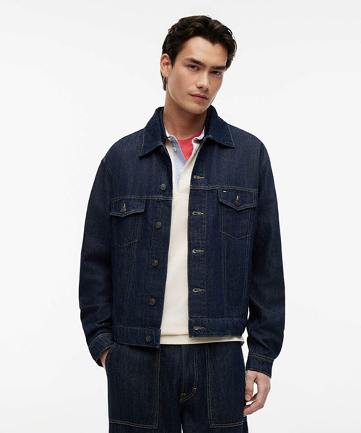 타미진스(TOMMY JEANS) 제이미 릴렉스 데님 재킷 (T32G6NJC11TMT11BK)