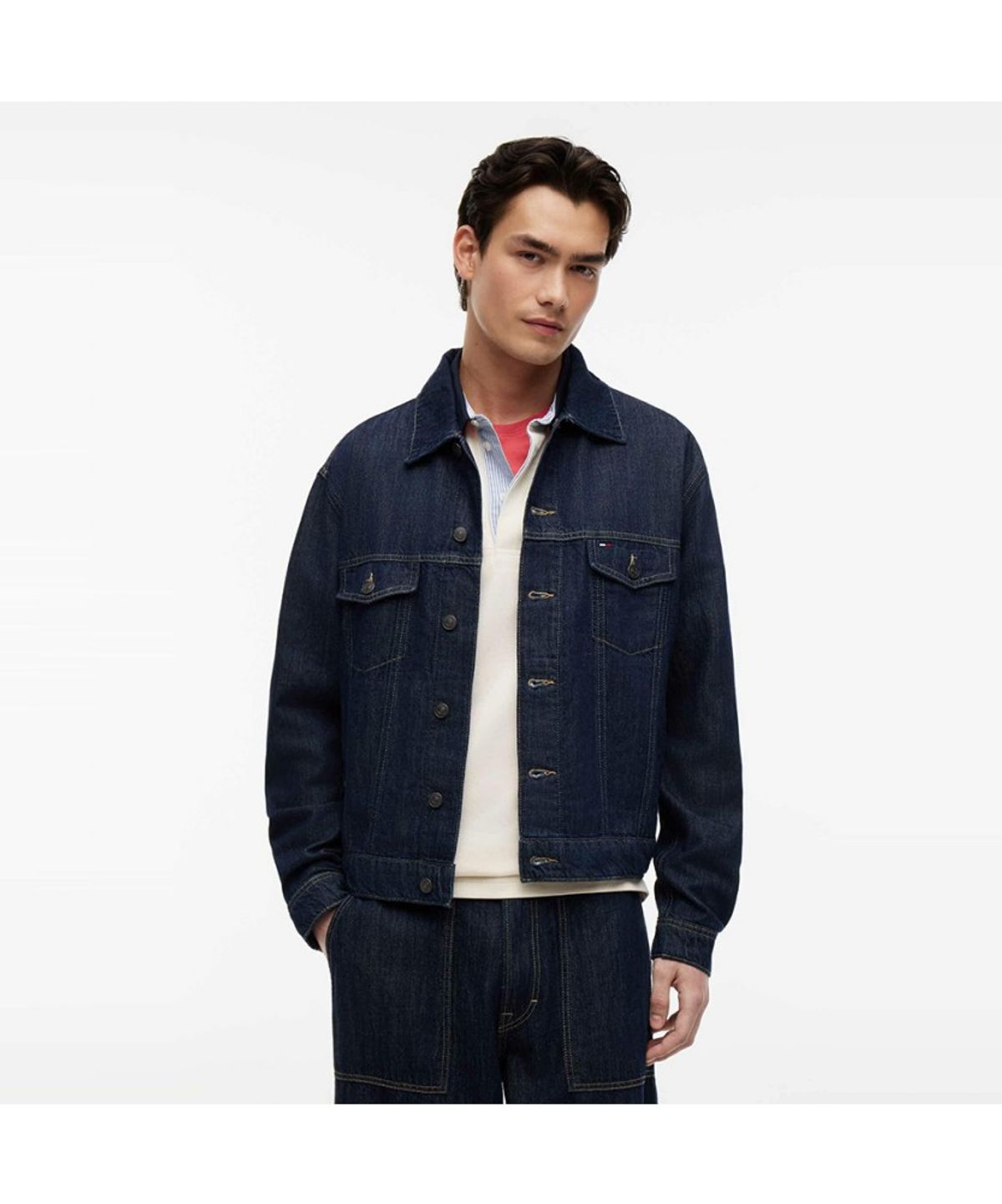 타미진스(TOMMY JEANS) 제이미 릴렉스 데님 재킷 (T32G6NJC11TMT11BK)