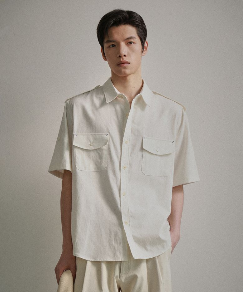 [COLLECTION LINE] 90s 프렌치 밀리터리 포켓 셔츠 아이보리