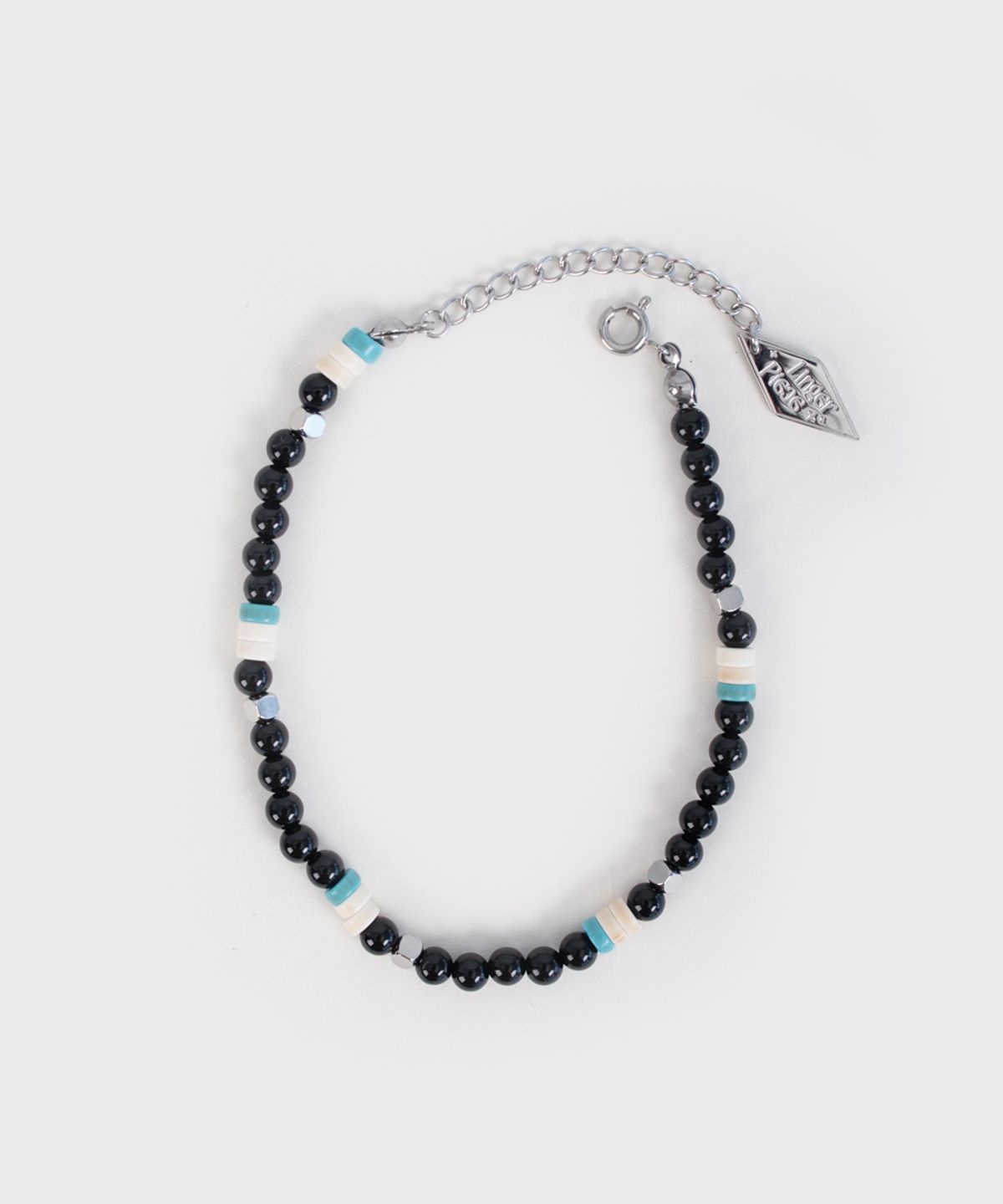 링거피스(LINGER PIECE) [Unisex] Onyx and gemstone bracelet