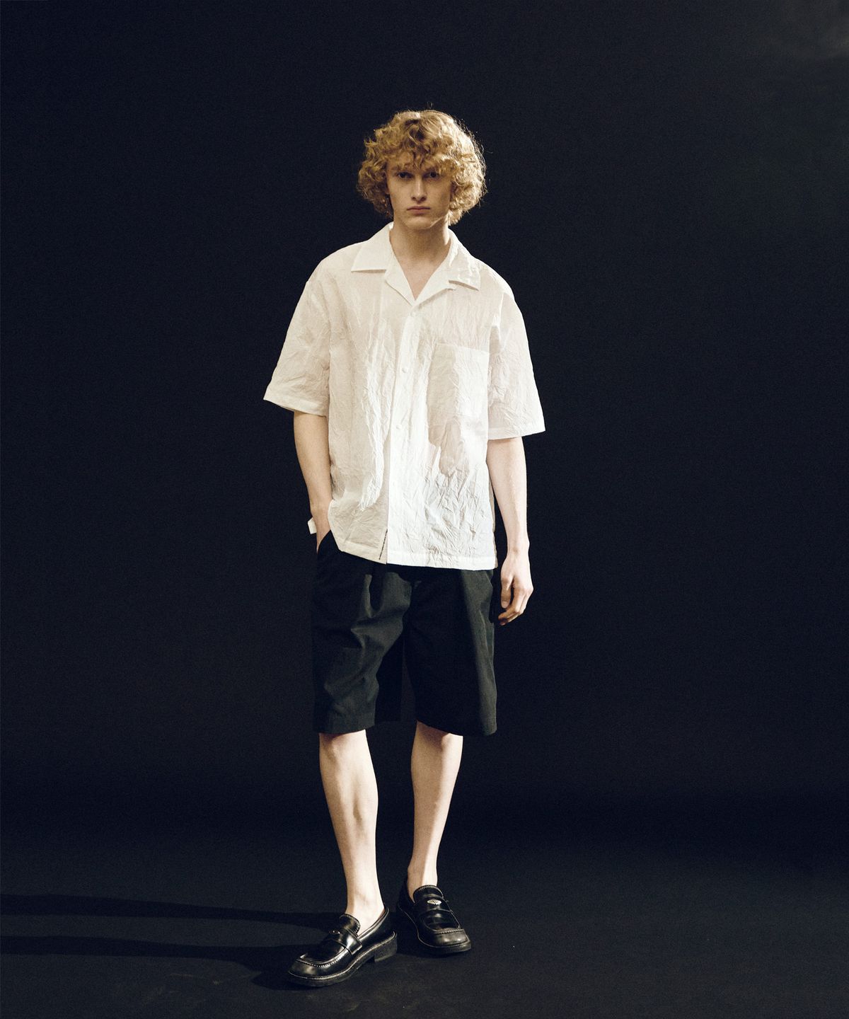 밀라코드(MILACODE) Wild Crease Open Shirts - WHITE