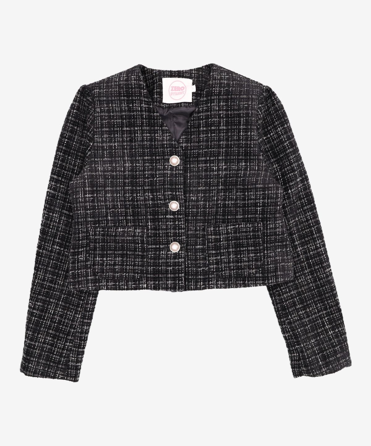 제로스트릿(ZEROSTREET) PUFF WOOL CHECK COAT / PINK S