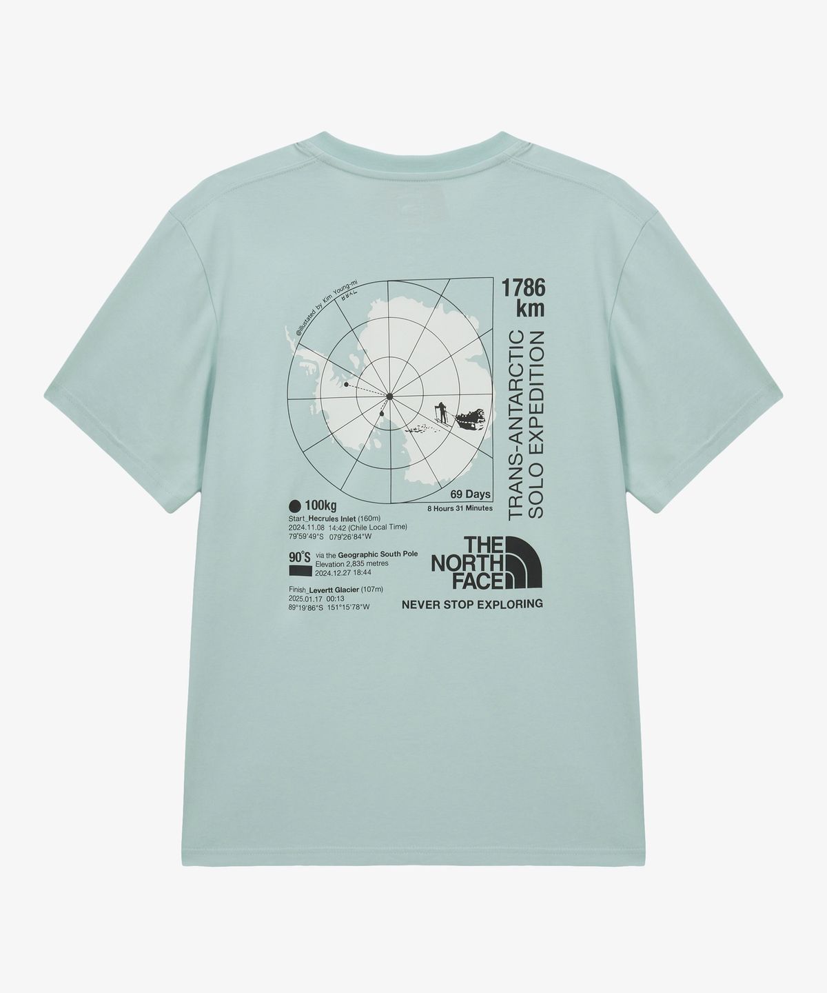 노스페이스(THE NORTH FACE) NT7US62C 남성 69데이즈 익스페디션 반팔 티 1 MINT