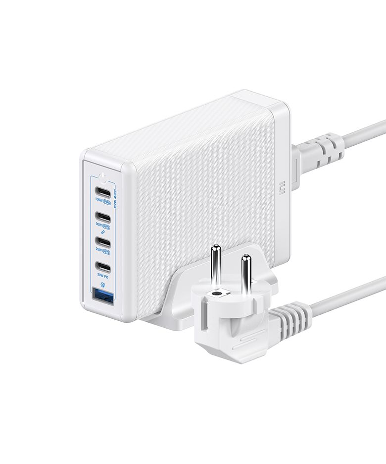 USB PD 228W PPS GaN 접지 멀티 초고속 충전기 GE510 화이트