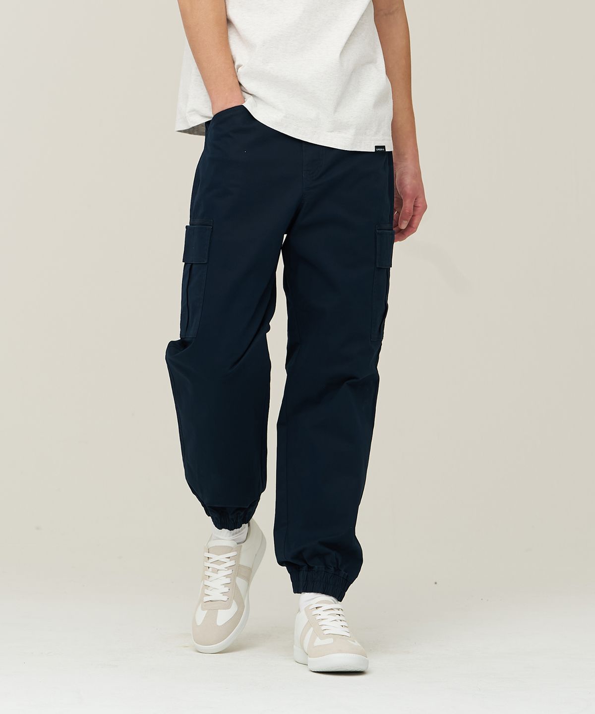 슈퍼드라이(SUPERDRY) 레이블 카고 조거 팬츠 다크네이비 SDMLWAP61DNY