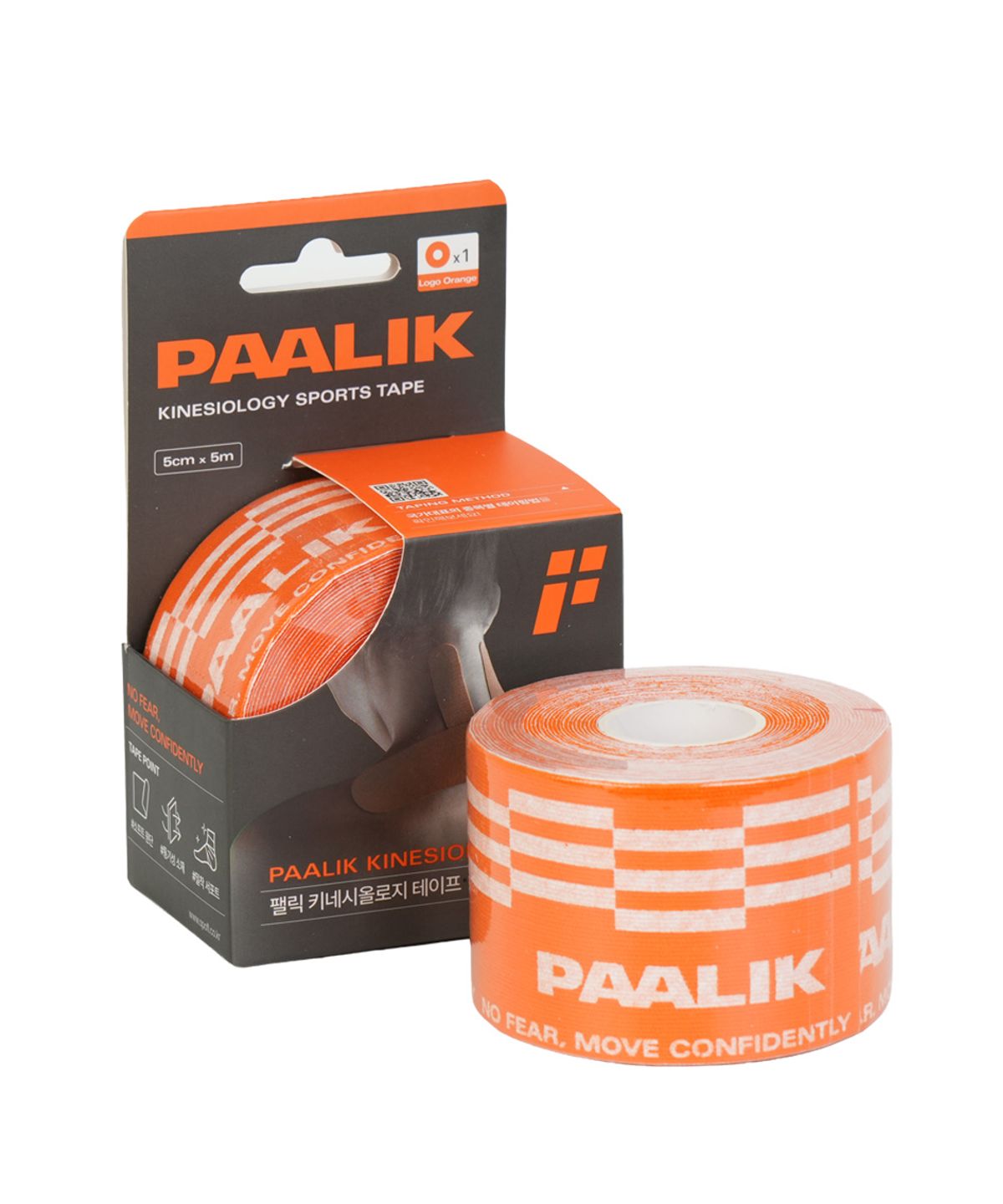 팰릭(PAALIK) 키네시올로지 스포츠 테이프 로고 오렌지 (1롤)