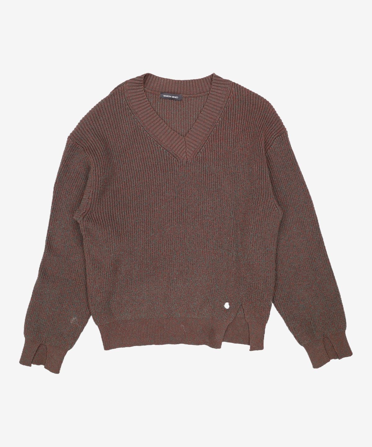 메종미네드(MAISON MINED) MINT CHOC V NECK KNIT L