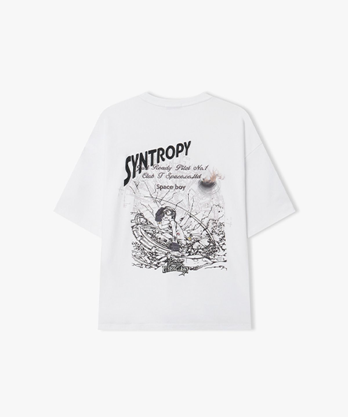 리버클래시(LIBERCLASSY) [26SS] LMM42720 아이보리 SPACE PILOT 아트웍 티셔츠