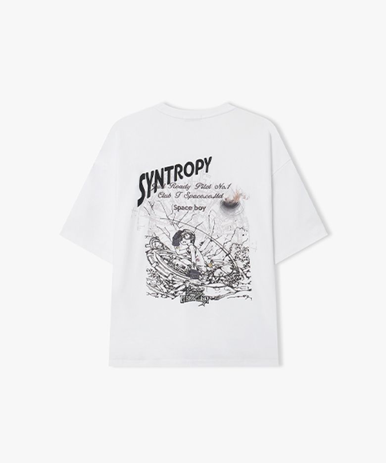 [26SS] LMM42720 아이보리 SPACE PILOT 아트웍 티셔츠