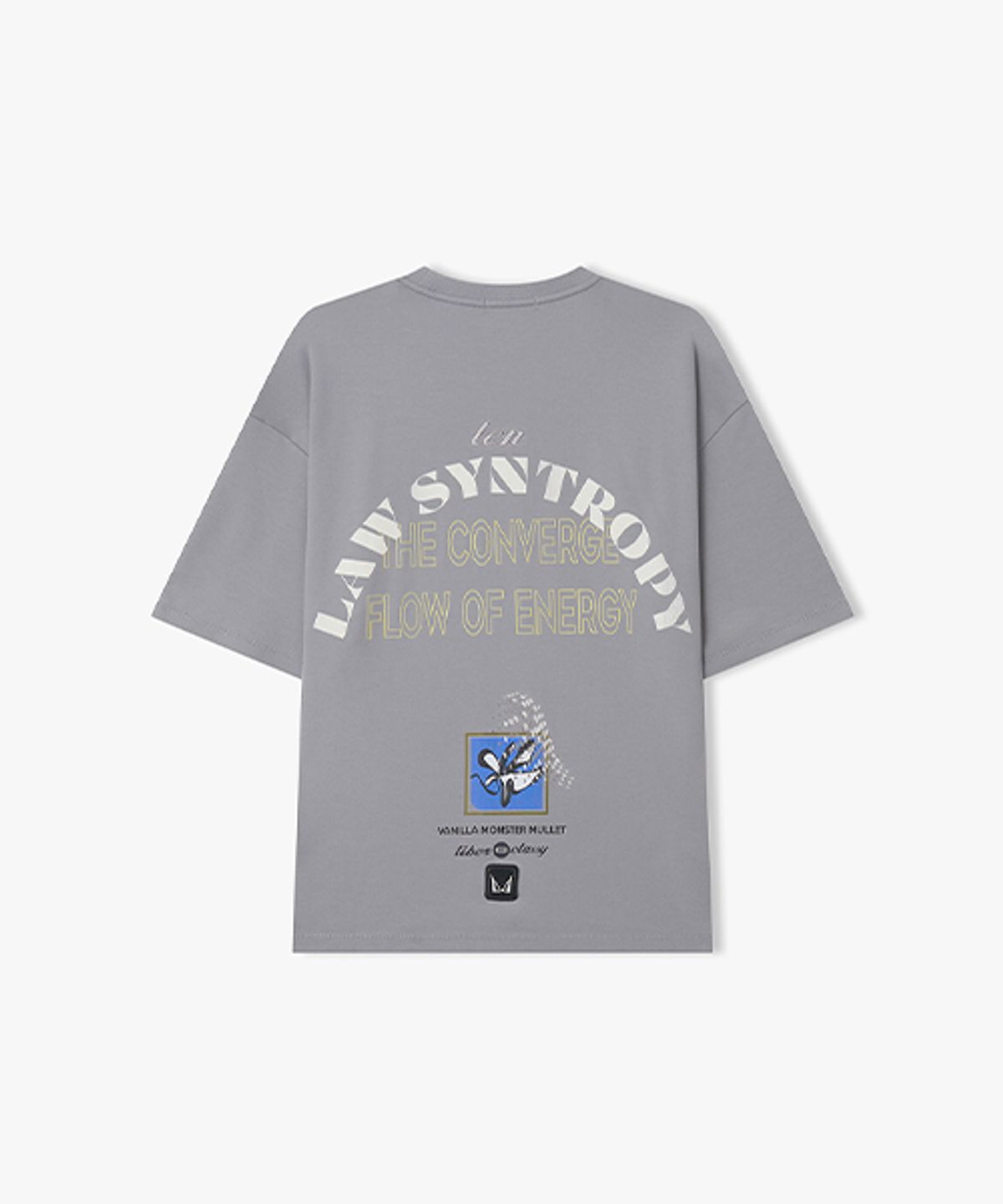 리버클래시(LIBERCLASSY) [26SS] LMM42708 그레이 레터링믹스 아트웍 티셔츠