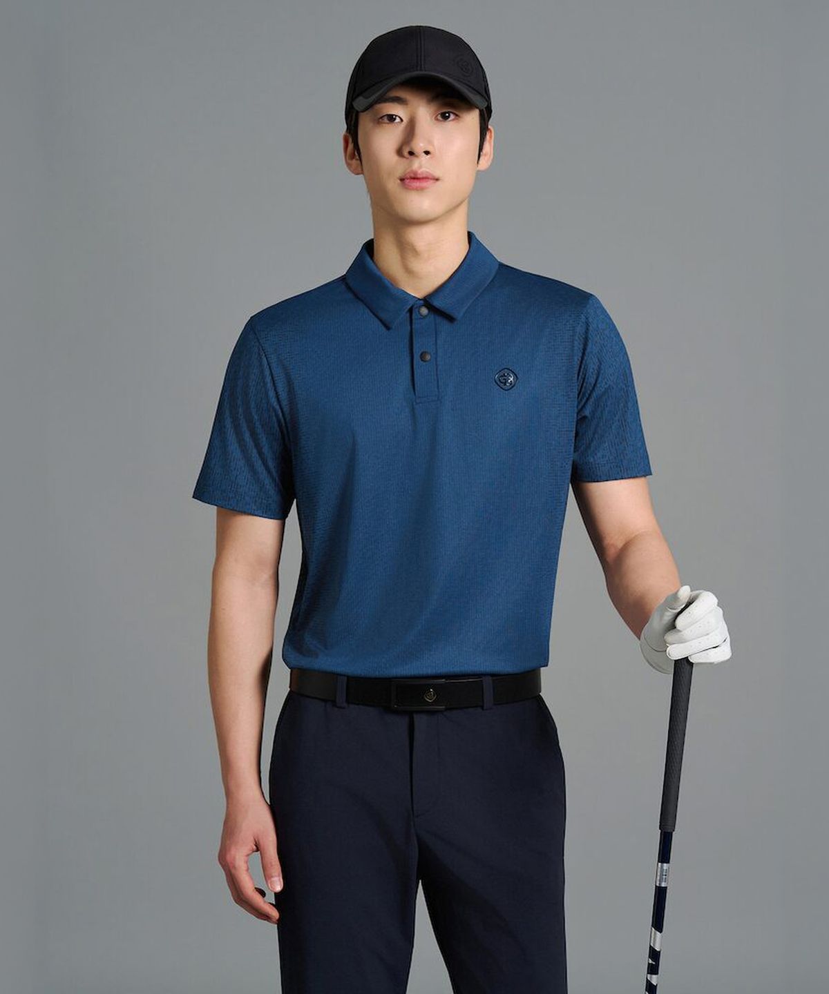 빈폴골프(BEANPOLE GOLF) [B_under] 남성 그라데이션 심볼 패턴 반소매 티셔츠 - 로얄 블루