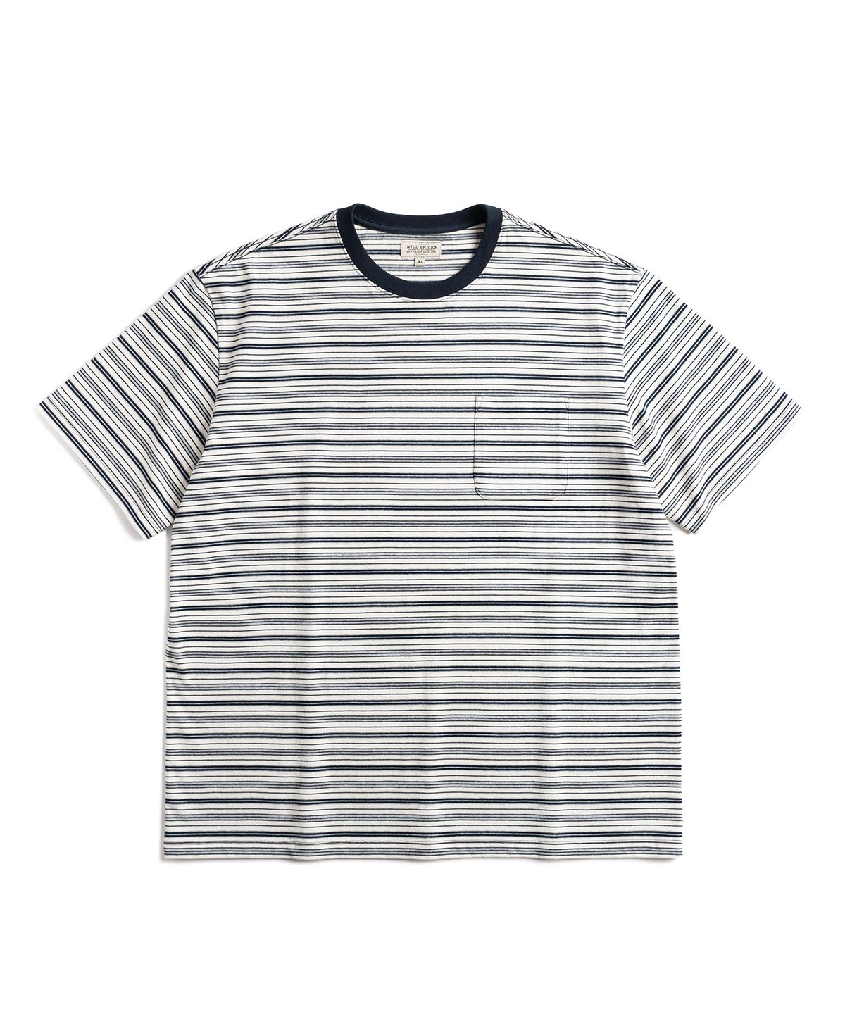 와일드 브릭스(WILD BRICKS) W25 STRIPED POCKET TEE (navy)