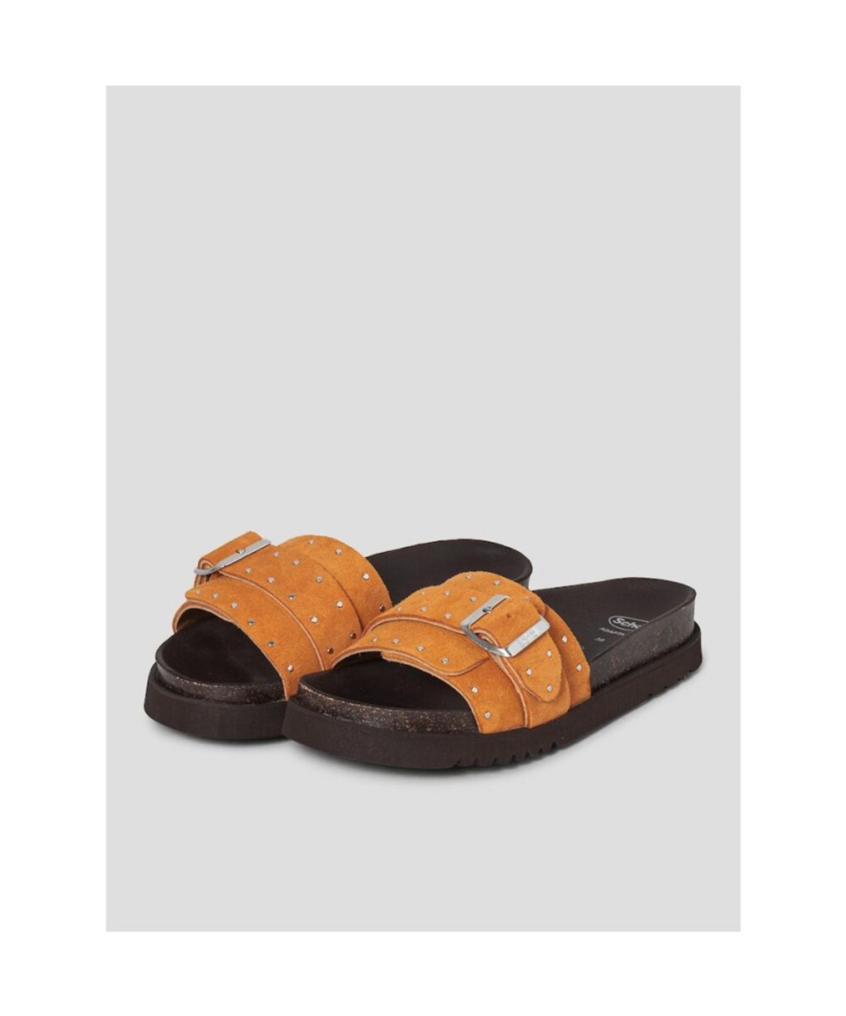 숄(SCHOLL) (WOMEN) 원스트랩 코르크 샌들  오렌지 (HH64K2C428)