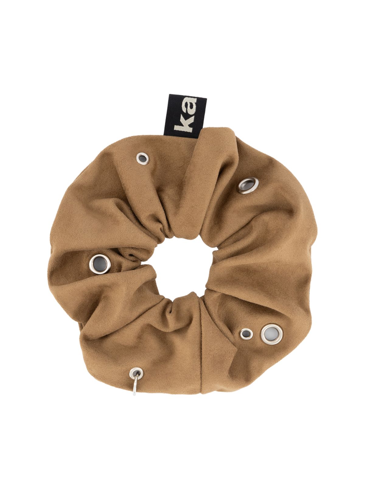 캔터(KANTR) EYELET SCRUNCHIE_Camel